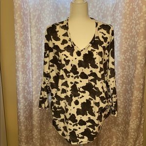 Boutique Cow Print pullover shirt